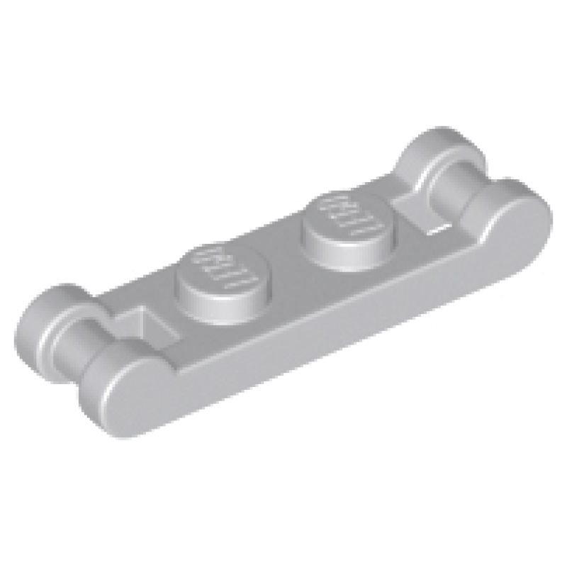 Plaat, Aangepast 1x2 met handvaten Light Bluish Gray